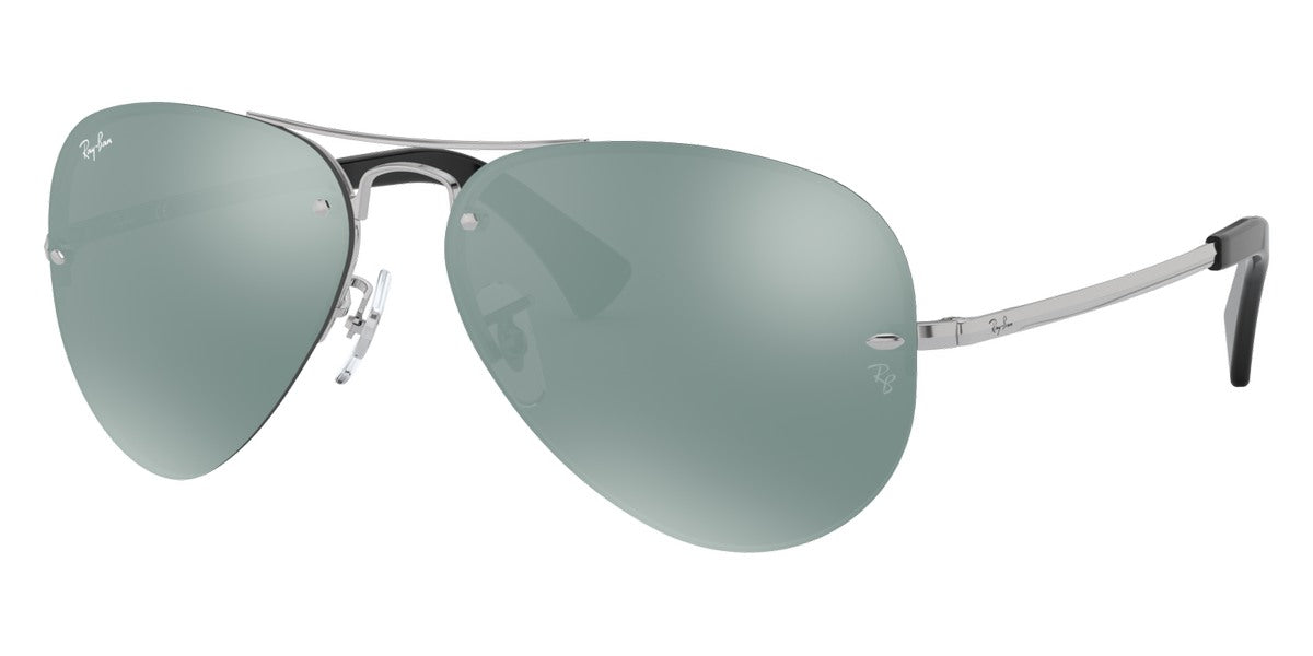 Ray-Ban® RB3449 RB3449 003/8G 59 - Silver with Light Gray Gradient Dark Blue lenses Sunglasses