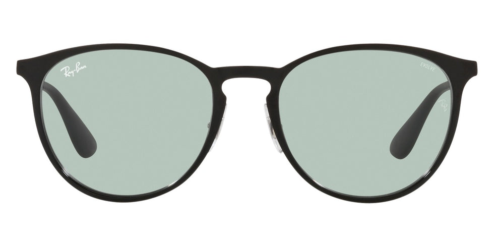 Ray-Ban® Erika Metal RB3539 RB3539 002/Q5 54 - Black with Evolve Photochromic Green To Blue lenses Sunglasses