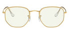 Ray-Ban® Hexagonal RB3548 RB3548 003/BL 51 - Silver with Photochromic Gray+Blue Light Filter lenses Sunglasses