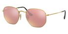 Ray-Ban® Hexagonal RB3548N RB3548N 91233M 54 - Arista with Blue Gradient Gray lenses Sunglasses