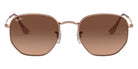 Ray-Ban® Hexagonal RB3548N RB3548N 001/9O 51 - Arista with Light Blue Flash lenses Sunglasses