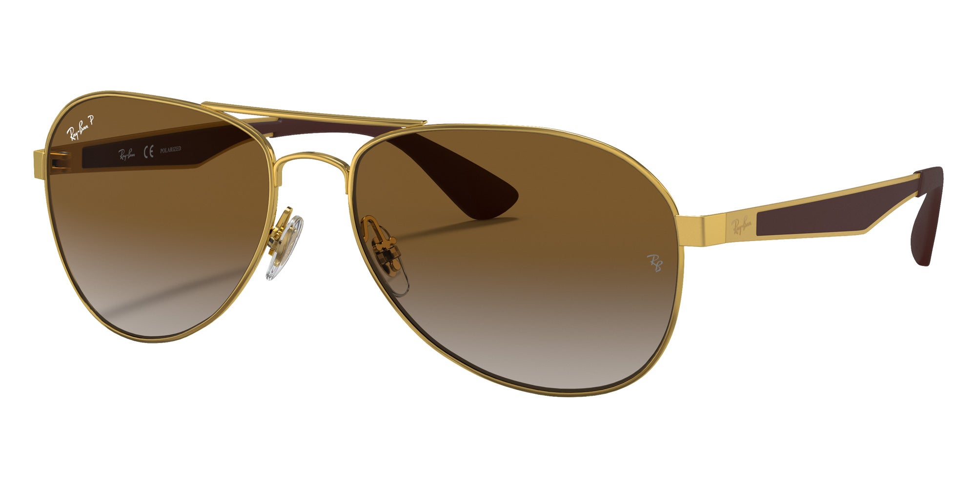 Ray-Ban® RB3549 RB3549 001/T5 61 Sunglasses - Gold