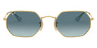 Ray-Ban® Octagonal RB3556N RB3556N 91233M 53 - Arista with Blue Gradient Gray lenses Sunglasses