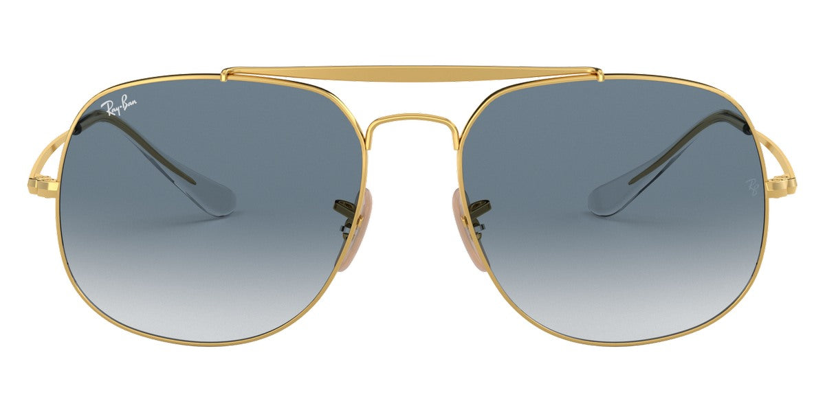 Ray-Ban® THE GENERAL 0RB3561 RB3561 001/3F 57 - Arista with Clear Gradient Blue lenses Sunglasses