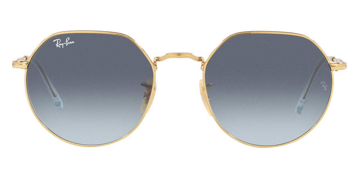 Ray-Ban® JACK 0RB3565 RB3565 001/86 55 - Gold with Blue/Gray lenses Sunglasses