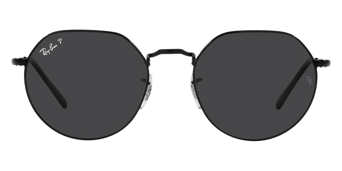Ray-Ban® JACK 0RB3565 RB3565 002/48 55 - Black with Black Polarized lenses Sunglasses