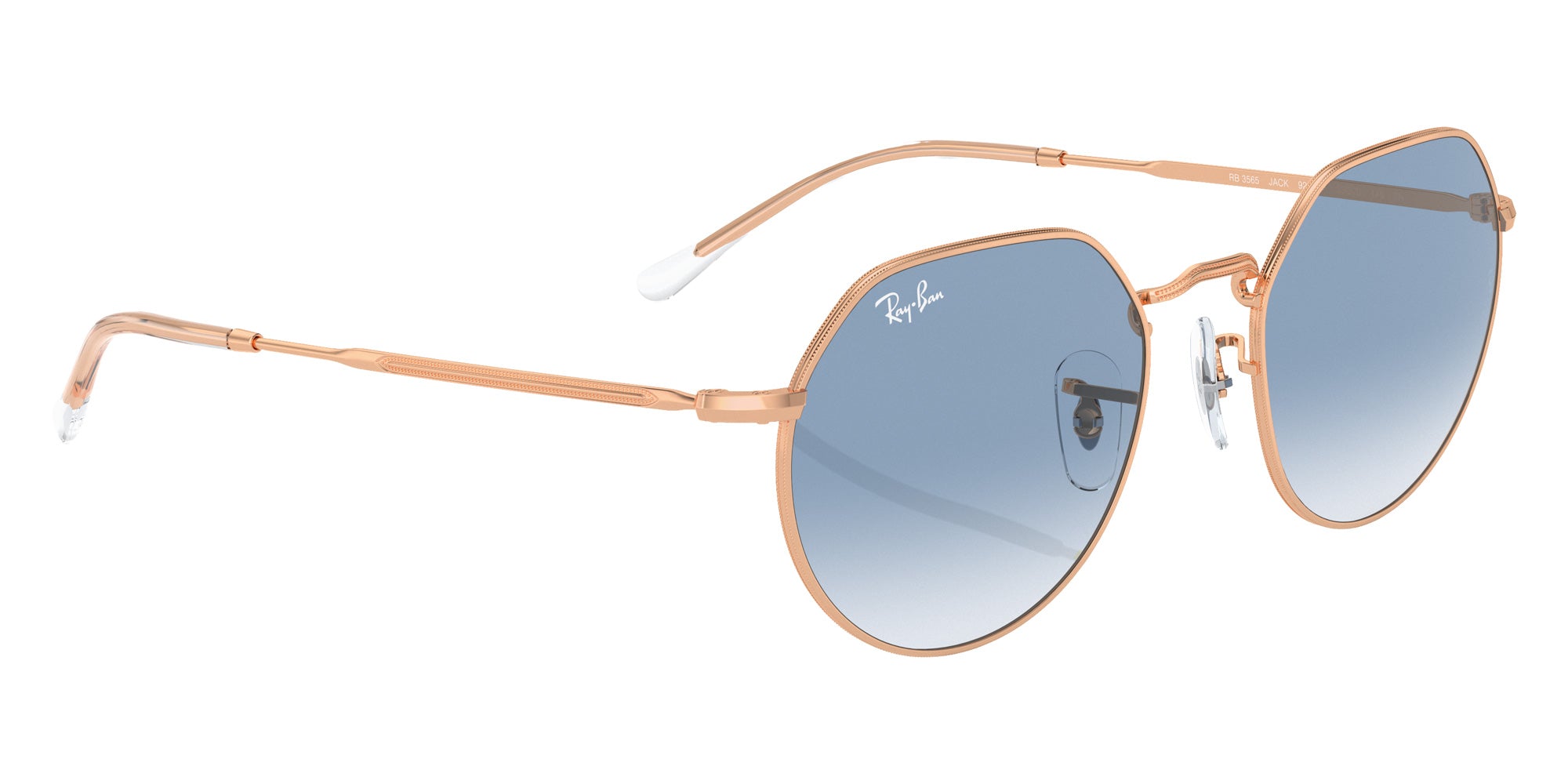 Ray-Ban® RB3565 RB3565 92023F 53 Sunglasses - Rose Gold