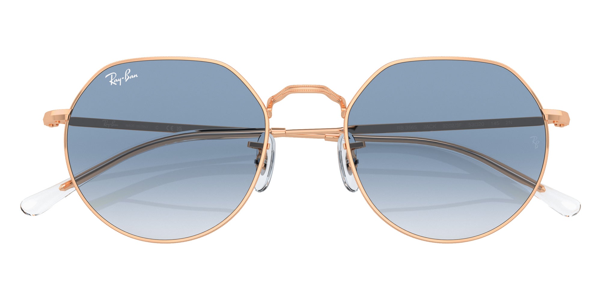 Ray-Ban® RB3565 RB3565 92023F 53 Sunglasses - Rose Gold