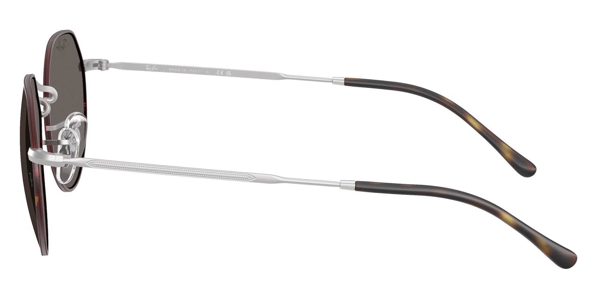 Ray-Ban® RB3565 RB3565 9277B1 55 Sunglasses - Matte Silver
