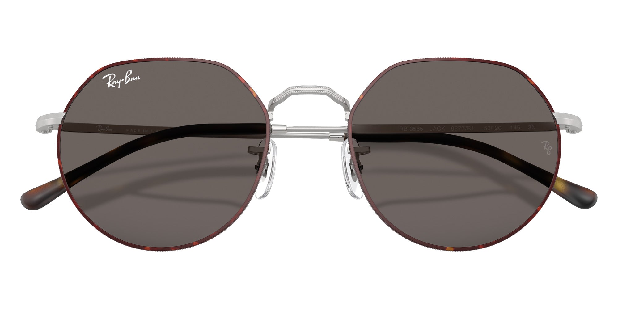 Ray-Ban® RB3565 RB3565 9277B1 55 Sunglasses - Matte Silver