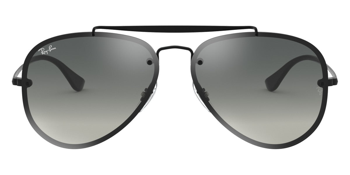 Ray-Ban® BLAZE AVIATOR 0RB3584N RB3584N 153/11 61 - Demi Gloss Black with Gray Gradient Dark Gray lenses Sunglasses