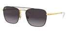 Ray-Ban® RB3588 RB3588 90548G 55 Sunglasses - Black On Gold