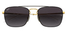 Ray-Ban® RB3588 RB3588 90548G 55 Sunglasses - Black On Gold