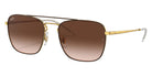 Ray-Ban® RB3588 RB3588 905513 55 Sunglasses - Brown On Gold