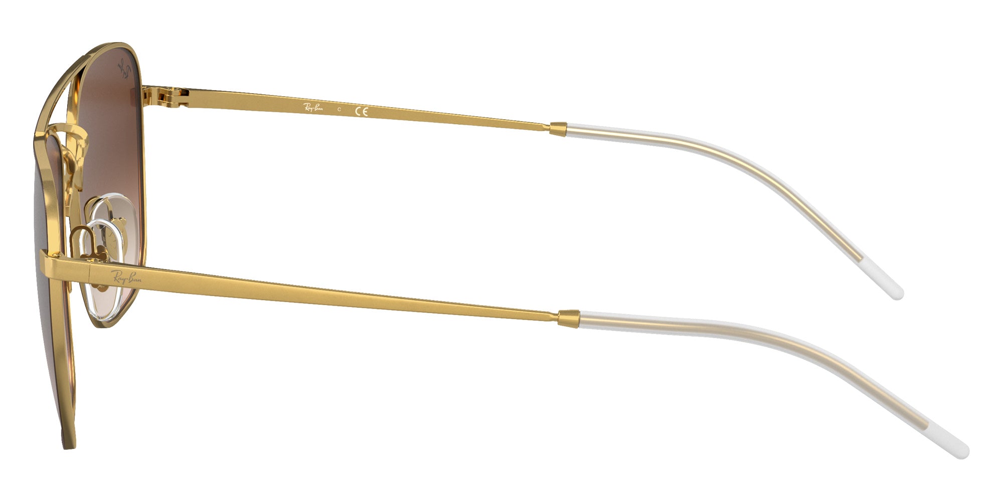 Ray-Ban® RB3588 RB3588 905513 55 Sunglasses - Brown On Gold