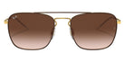 Ray-Ban® RB3588 RB3588 905513 55 Sunglasses - Brown On Gold