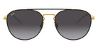 Ray-Ban® RB3589 RB3589 90548G 55 - Black On Arista with Light Gray Gradient Dark Gray lenses Sunglasses