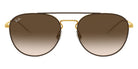 Ray-Ban® RB3589 RB3589 905513 55 - Brown On Arista with Brown Gradient Dark Brown lenses Sunglasses