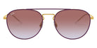 Ray-Ban® RB3589 RB3589 9059I8 55 - Gold Top on Violet with Light Blue Gradient Violet lenses Sunglasses