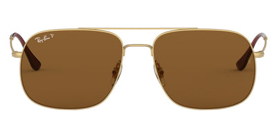 Ray-Ban® ANDREA 0RB3595 RB3595 901383 59 - Rubber Arista with Dark Brown Polarized lenses Sunglasses
