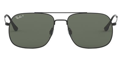 Ray-Ban® ANDREA 0RB3595 RB3595 90149A 59 - Rubber Black with Dark Green Polarized lenses Sunglasses