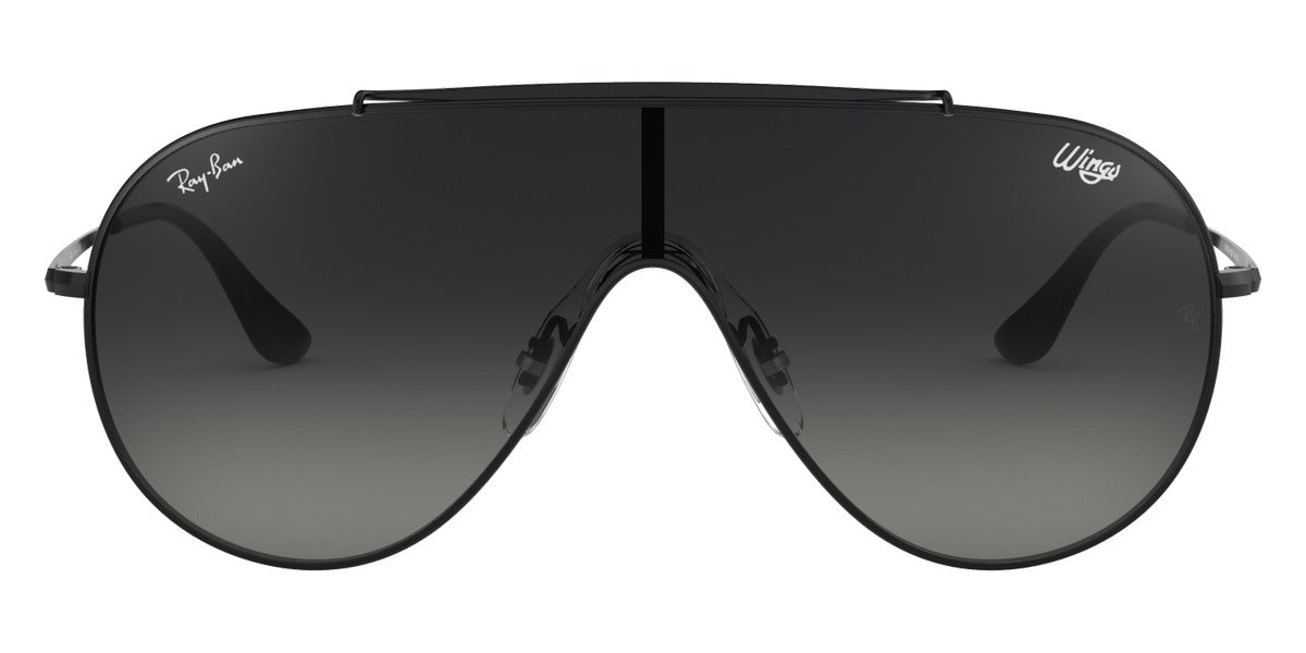 Ray-Ban® WINGS 0RB3597 RB3597 002/11 33 - Black with Gray Gradient Dark Gray lenses Sunglasses