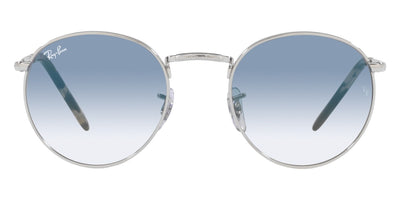 Ray-Ban® NEW ROUND 0RB3637 RB3637 003/3F 53 - Silver with Clear Gradient Blue lenses Sunglasses