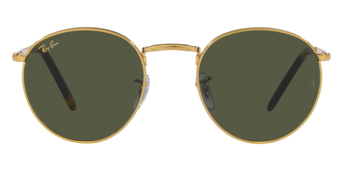 Ray-Ban® New Round RB3637 RB3637 9196G3 53 - Legend Gold with Polarized Clear Gradient Dark Gray lenses Sunglasses