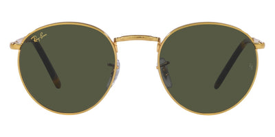 Ray-Ban® NEW ROUND 0RB3637 RB3637 919631 53 - Legend Gold with Green lenses Sunglasses