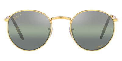 Ray-Ban® NEW ROUND 0RB3637 RB3637 9196G4 53 - Legend Gold with Polarized Clear Gradient Dark Green lenses Sunglasses