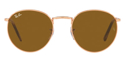 Ray-Ban® NEW ROUND 0RB3637 RB3637 920233 53 - Rose Gold with Brown lenses Sunglasses