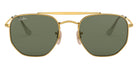 Ray-Ban® The Marshal RB3648 RB3648 001 51 - Arista with G-15 Green lenses Sunglasses