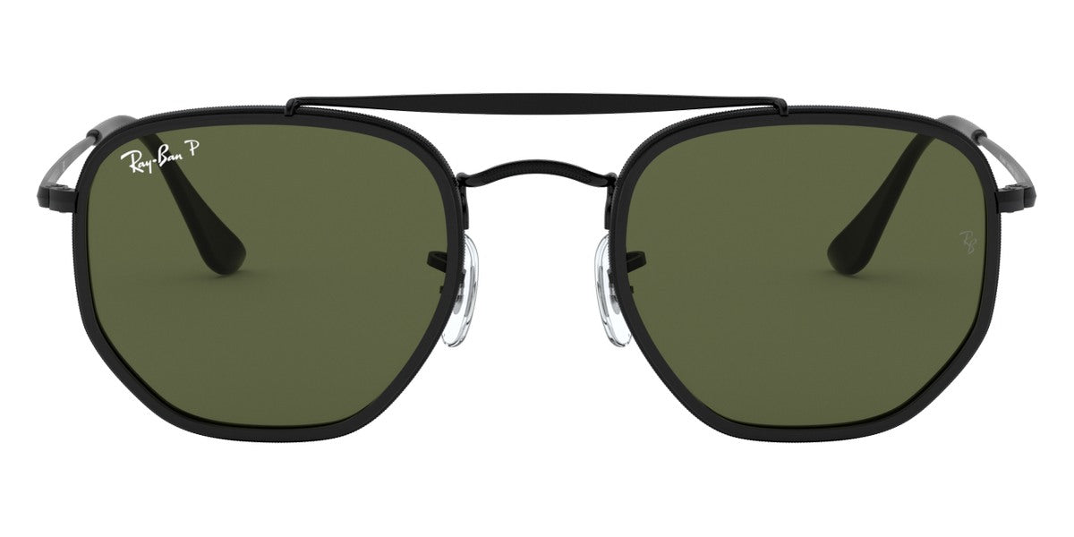 Ray-Ban® THE MARSHAL II 0RB3648M RB3648M 002/58 52 - Black with G-15 Green Polarized lenses Sunglasses