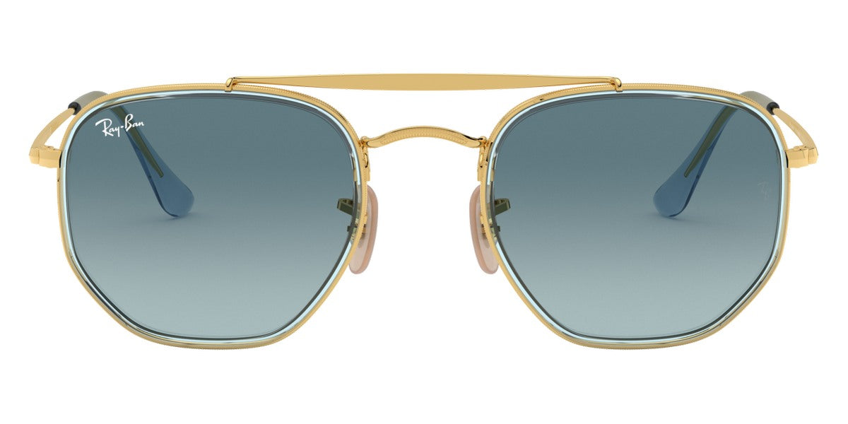 Ray-Ban® THE MARSHAL II 0RB3648M RB3648M 91233M 52 - Arista with Blue Gradient Gray lenses Sunglasses