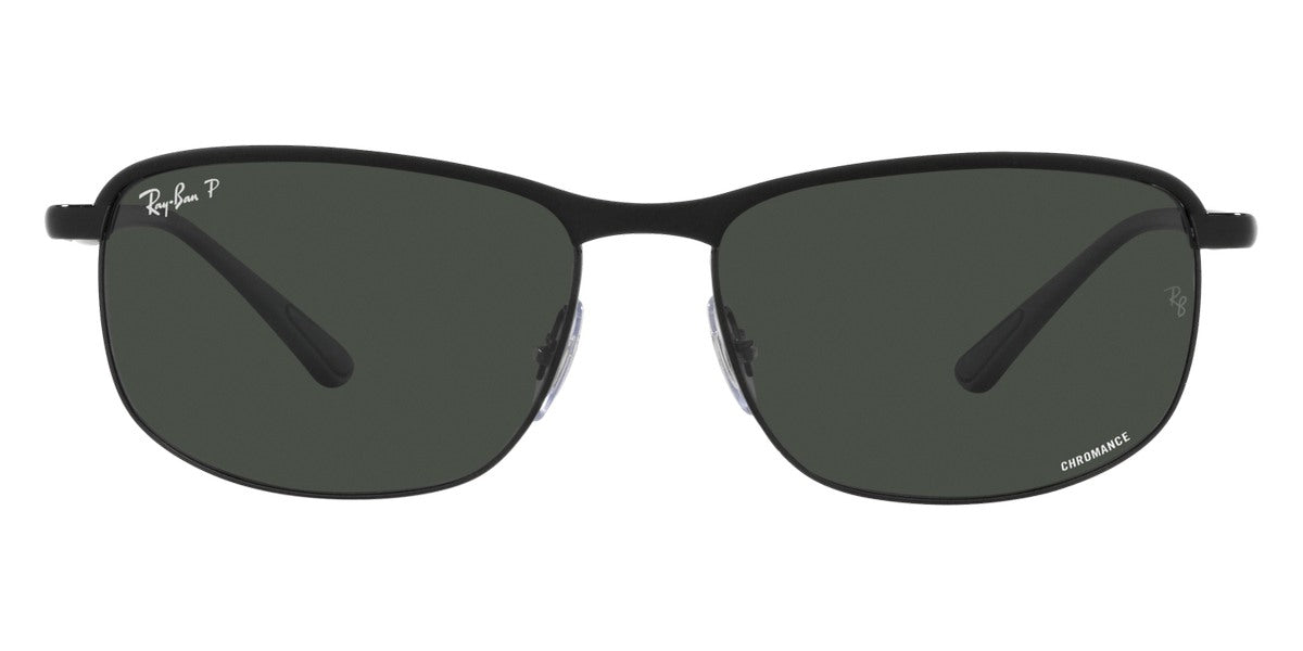 Ray-Ban® CHROMANCE 0RB3671CH RB3671CH 186/K8 60 - Black On Black with Polarized Dark Gray lenses Sunglasses