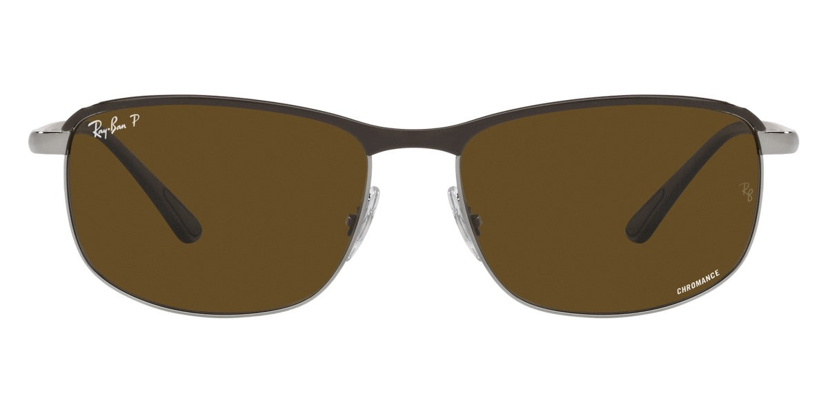 Ray-Ban® CHROMANCE 0RB3671CH RB3671CH 9203AN 60 - Brown On Gunmetal with Polarized Brown lenses Sunglasses