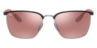 Ray-Ban® Scuderia Ferrari Collection RB3673M RB3673M F060H2 56 - Black On Silver with Purple Mirrored Silver Polarized lenses Sunglasses