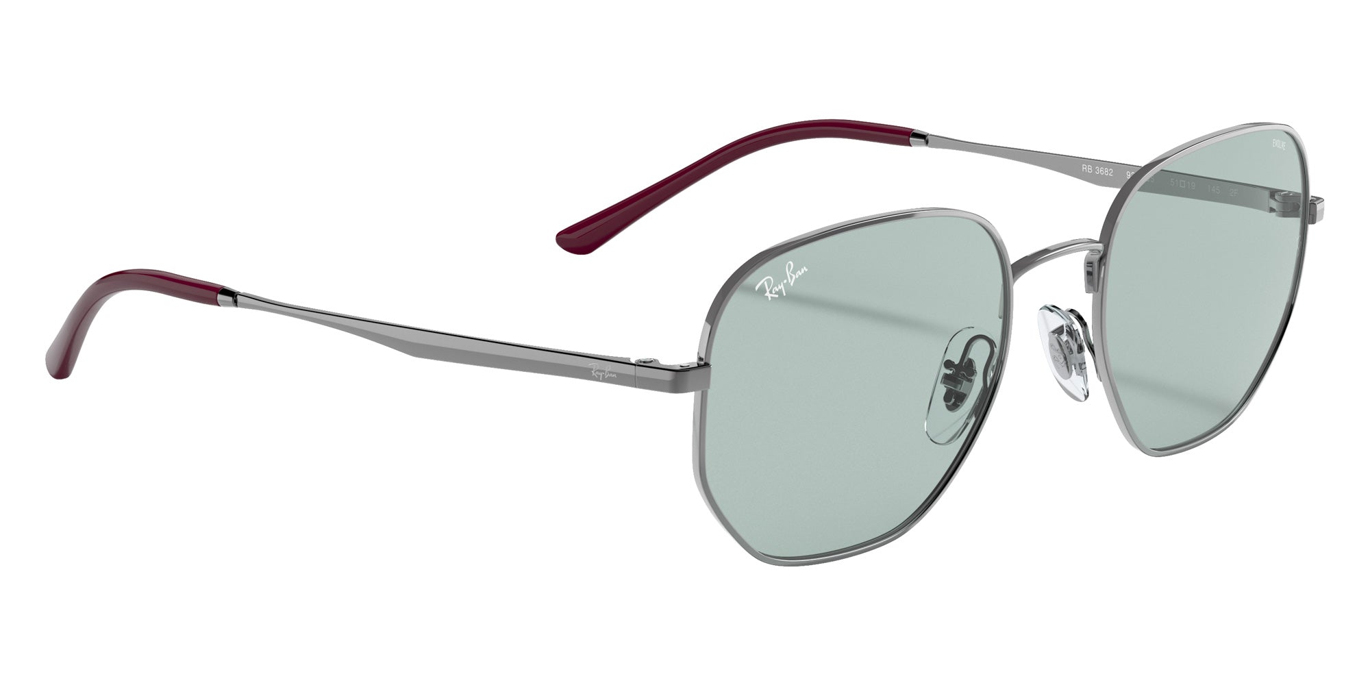 Ray-Ban® RB3682 RB3682 9226Q5 51 Sunglasses - Gunmetal