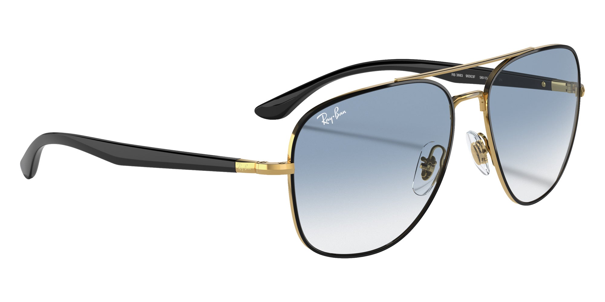 Ray-Ban® RB3683 RB3683 90003F 59 Sunglasses - Black
