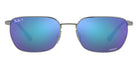 Ray-Ban® Chromance RB3684Ch RB3684CH 004/4L 58 - Gunmetal with Polarized Gray Mirrored Blue lenses Sunglasses