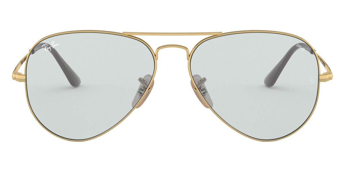 Ray-Ban® Aviator Metal Ii RB3689 RB3689 001/GD 58 - Arista with Clear Gradient Blue lenses Sunglasses