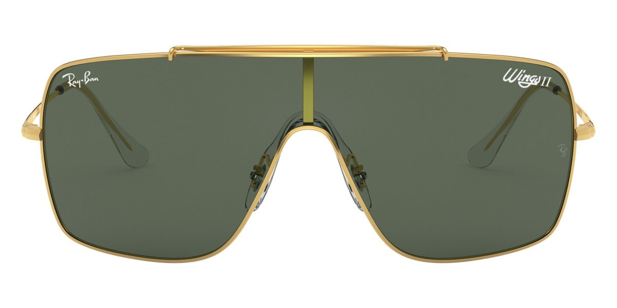 Ray-Ban® WINGS II 0RB3697 RB3697 905071 35 - Arista with Dark Green lenses Sunglasses