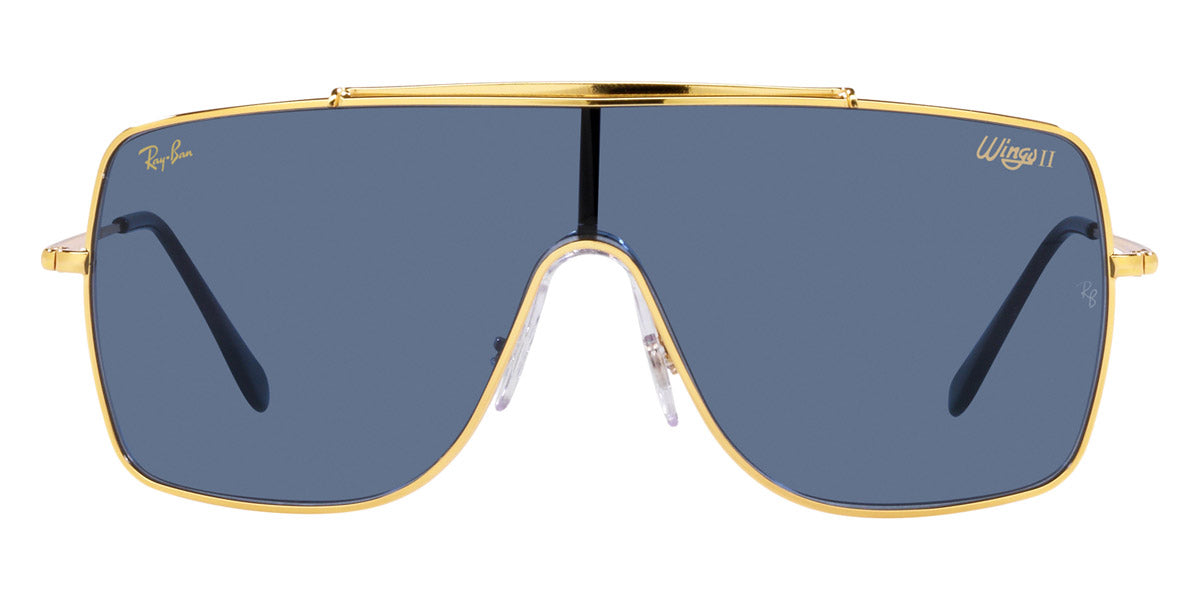 Ray-Ban® WINGS II 0RB3697 RB3697 924580 35 - Legend Gold with Dark Blue lenses Sunglasses