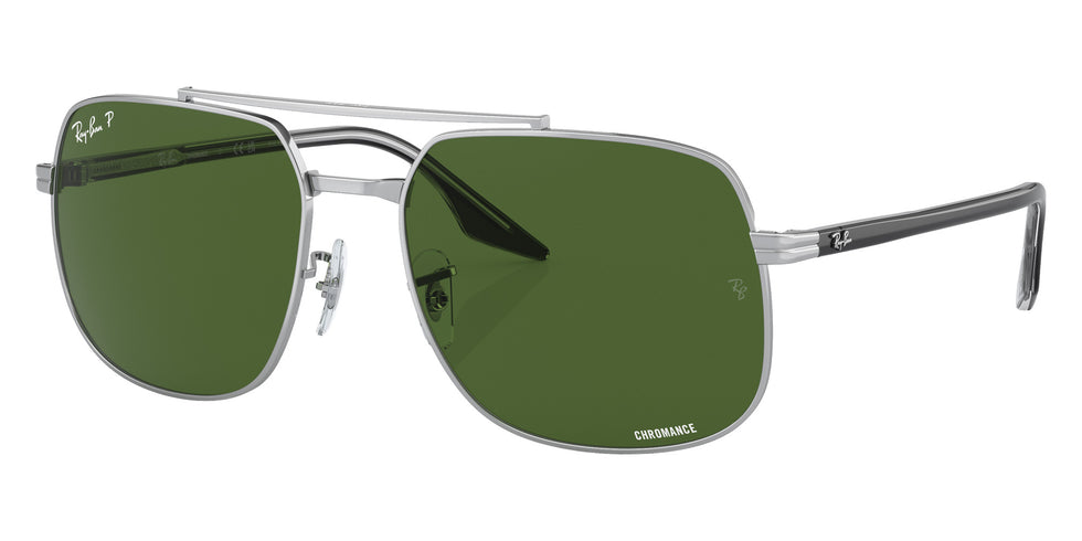 Ray-Ban® RB3699 RB3699 003/P1 59 Sunglasses - Black On Transparent