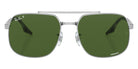 Ray-Ban® RB3699 RB3699 003/P1 59 Sunglasses - Black On Transparent