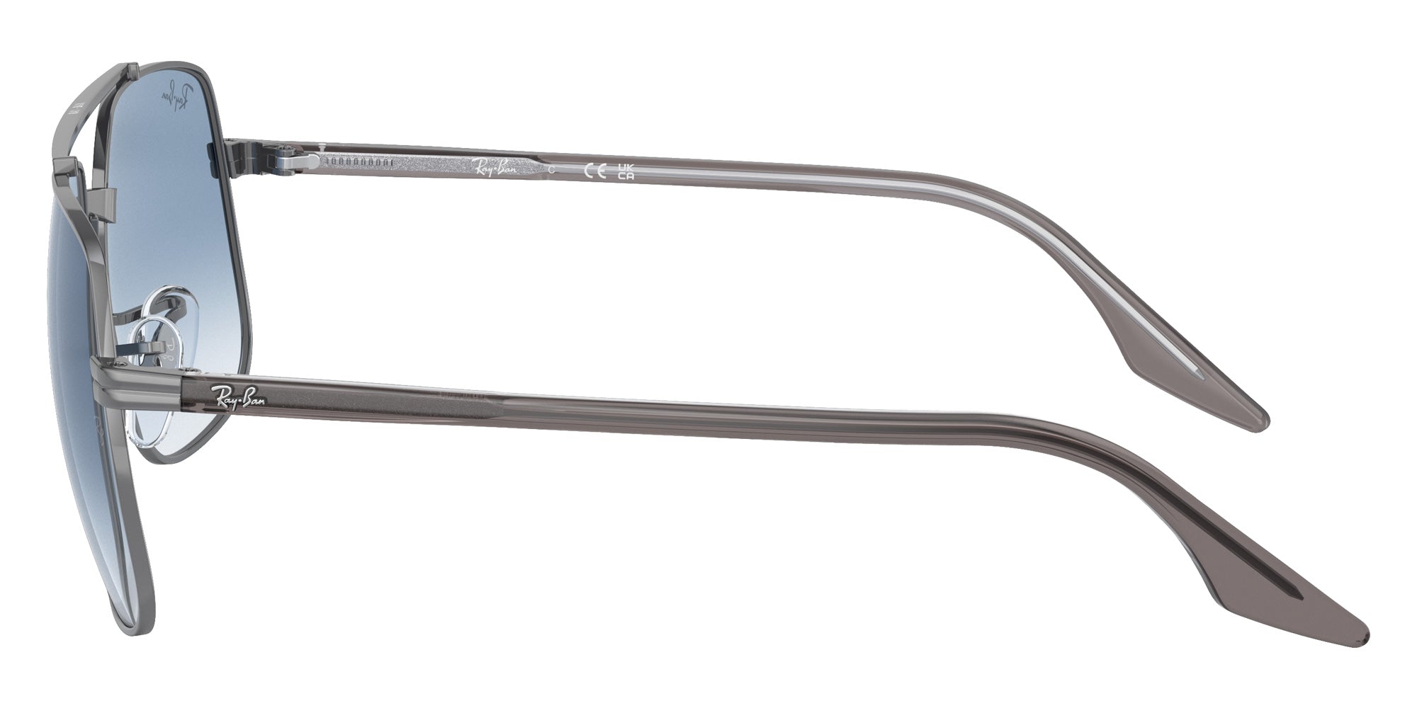 Ray-Ban® RB3699 RB3699 004/3F 59 Sunglasses - Gray On Transparent