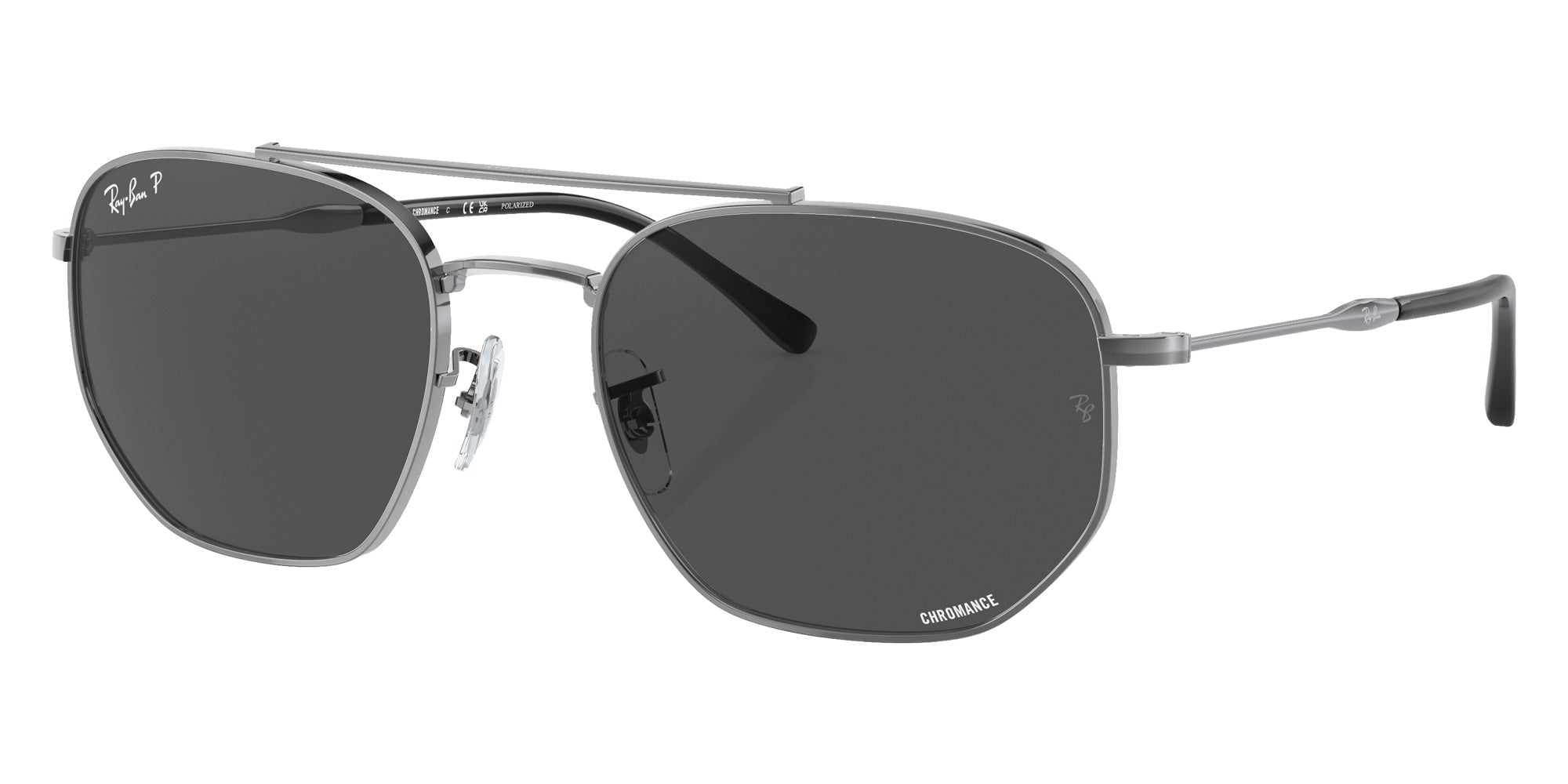 Ray-Ban® RB3707 RB3707 004/K8 57 Sunglasses - Gunmetal