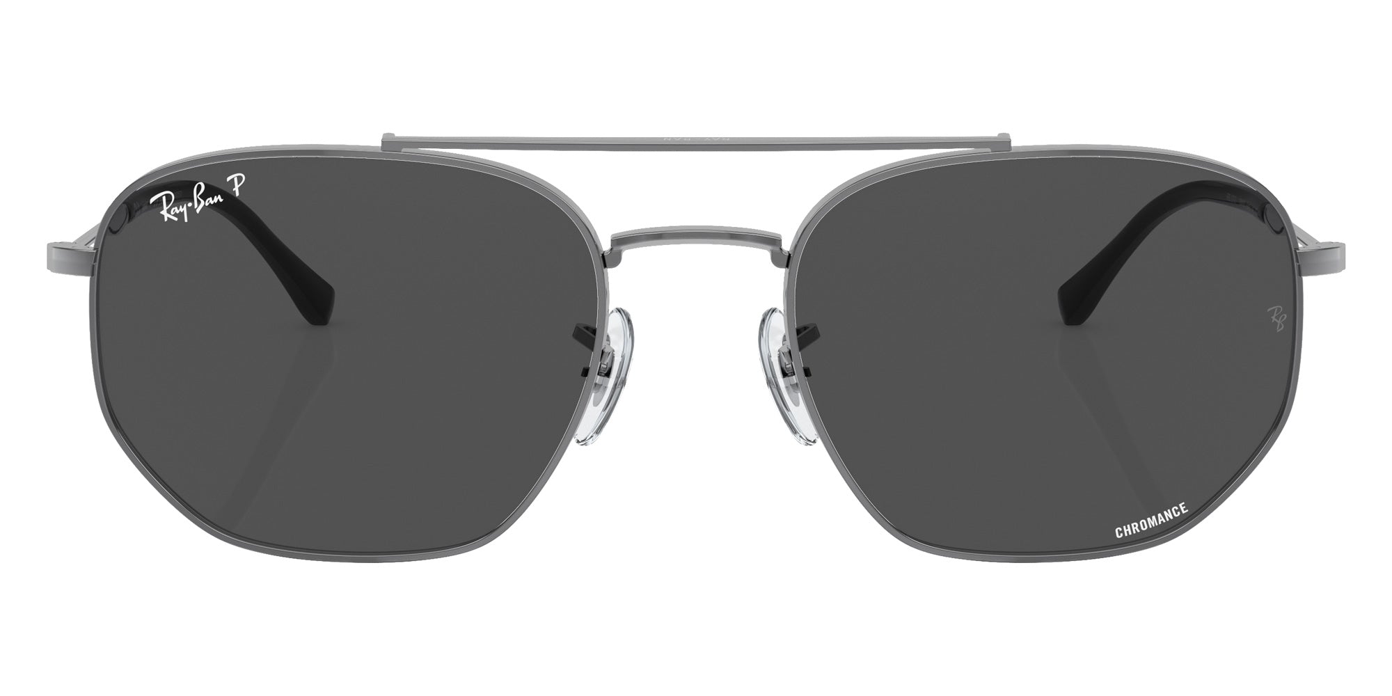 Ray-Ban® RB3707 RB3707 004/K8 57 Sunglasses - Gunmetal