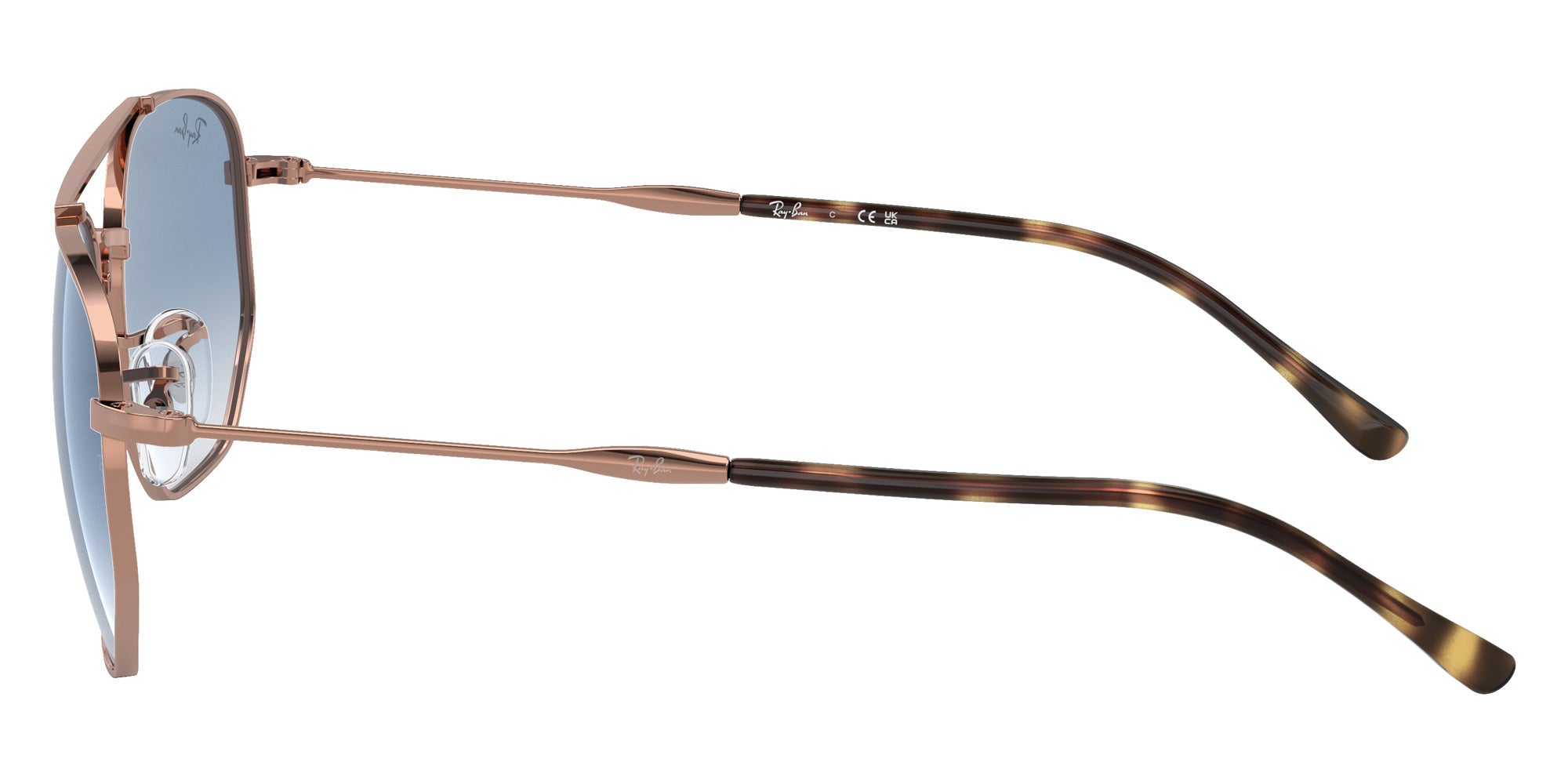 Ray-Ban® RB3707 RB3707 92023F 54 Sunglasses - Rose Gold