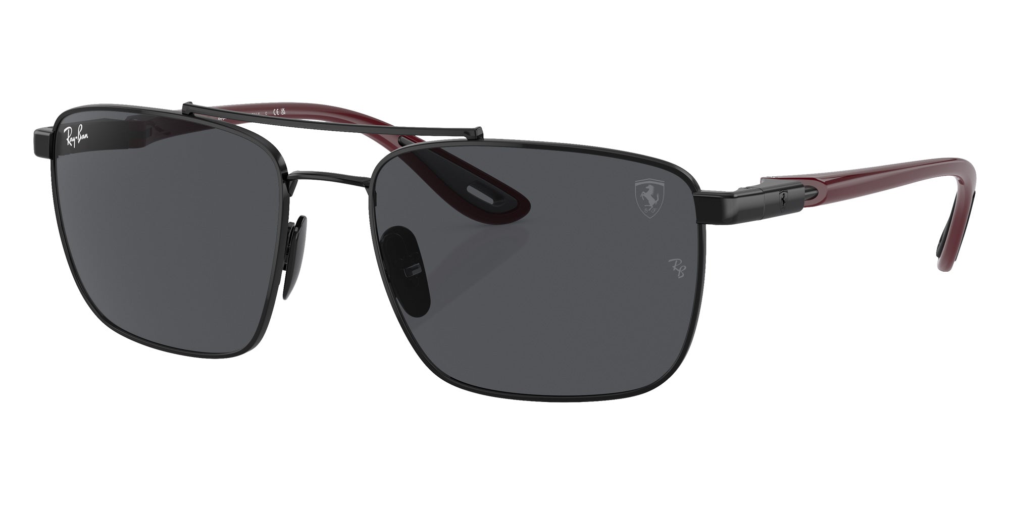 Ray-Ban® RB3715M RB3715M F02087 58 Sunglasses - Dark Red